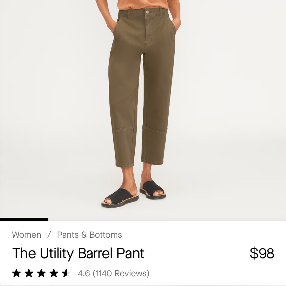 Everlane Utility Barrel Pant size 4